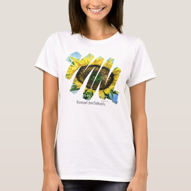 4 Sunflower Scribble Womens T Shirt (Front)