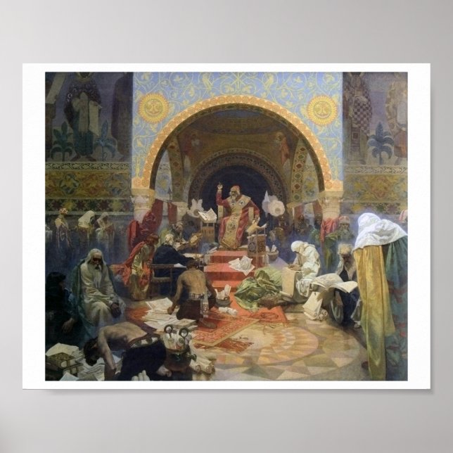#4 The Bulgarian Tsar Simeon, Mucha Poster (Front)