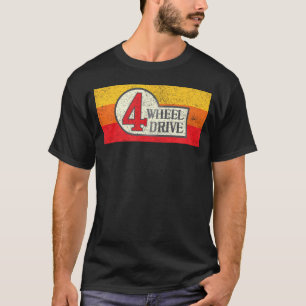 4 Wheel Drive 4X4 Overland Emblem With Stripes 4Wd T-Shirt