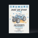 4 Wheeler Birthday Invitation / Quad Bike / ATV<br><div class="desc">Quad Bike Birthday Invitation, ATV Birthday Party Invite, Ride On Over to Celebrate, Boys Off Road Birthday Editable Template Start your engines and get ready to ride! This Quad Bike Birthday Invitation features a cool blue watercolor ATV surrounded by playful stars and a fun banner detail, perfect for little riders...</div>