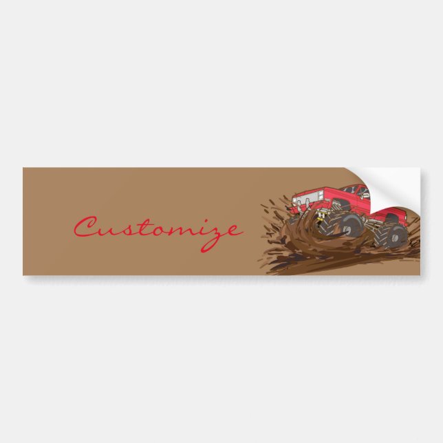4-wheeler mud truck Thunder_Cove Bumper Sticker (Front)