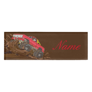 4-wheeler mud truck Thunder_Cove Name Tag