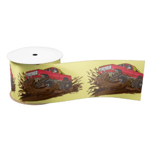 4-wheeler mud truck Thunder_Cove Satin Ribbon