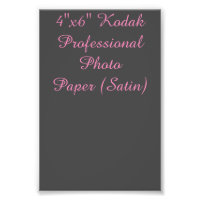 4"x6" Kodak Professional Photo Paper (Satin)