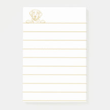 4”x6” Yellow Lab Lined Post-It Notes