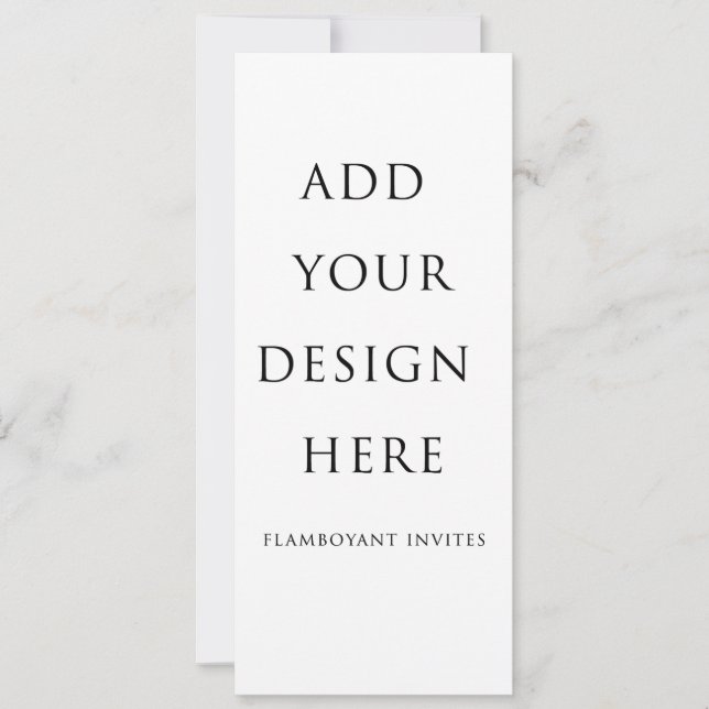 4"x9.25" / 10.2x23.5cm Menu Card / Invitation (Front)