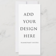 4"x9.25" / 10.2x23.5cm Menu Card / Invitation