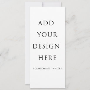 4"x9.25" / 10.2x23.5cm Menu Card / Invitation