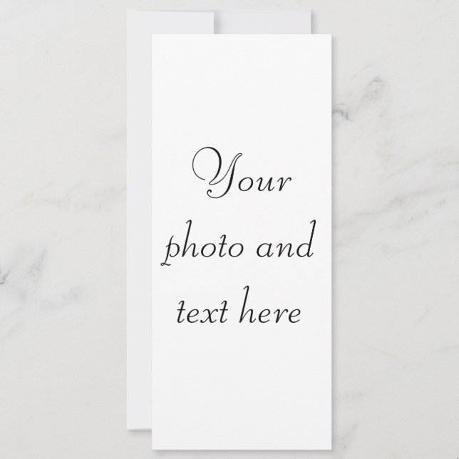 4"x9.25" personalised invitation (Front)