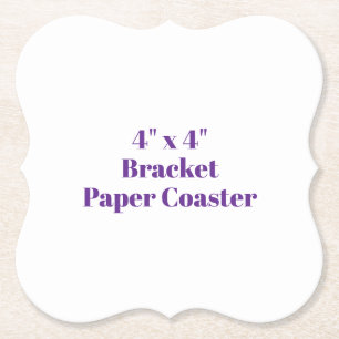 4" x 4" Bracket Paper Coaster