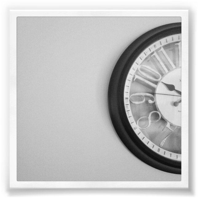 4" x 4" Instagram Print: Clock Photo Print (Front)