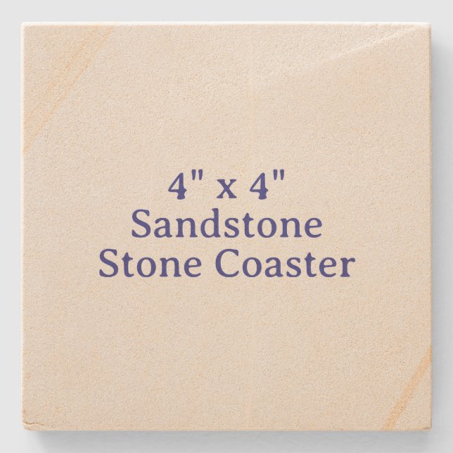 4" x 4" Sandstone Tone Coaster (Front)