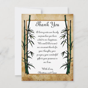 4 x 5 FLAT Thank You Card Geisha