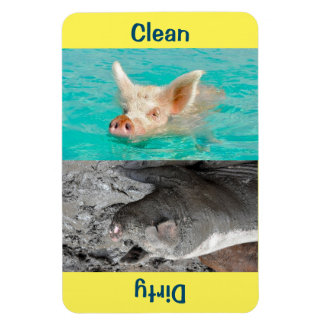 4" x 6" Clean/Dirty Pig Photo Dishwasher Magnet