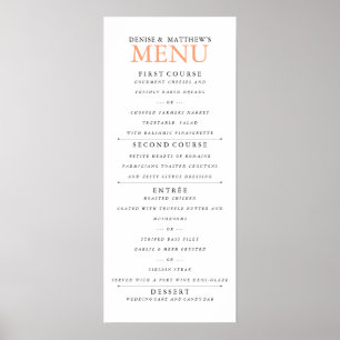 4" x 9" Cantaloupe Menu Poster