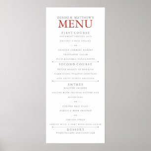 4" x 9" Poinciana Menu Poster