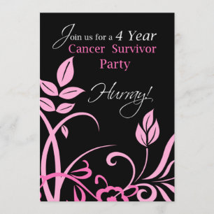 4 Year Cancer Survivor Party Invitation