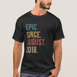 4 Year Old 4th Birthday   Bday Epic Since August 2 T-Shirt
