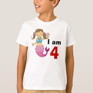 4 year old birthday mermaid girl T-Shirt