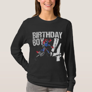 4 Year Old Dirt Bike Birthday Party Motocross MX 4 T-Shirt
