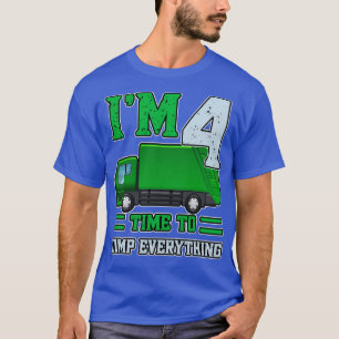 4 year old Dump Everything Garbage Truck 4th Birth T-Shirt