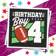 4 Year Old Football Party Theme 4th Birthday Boy