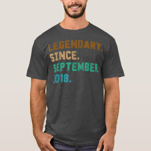 4 Year Old Gift Legend Since September 2018 4th Bi T-Shirt