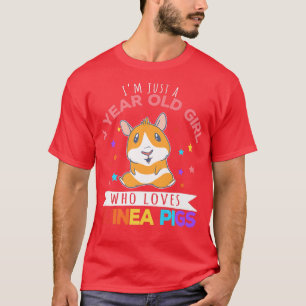 4 Year Old Girl Who Loves Guinea Pigs Lover Wheek T-Shirt