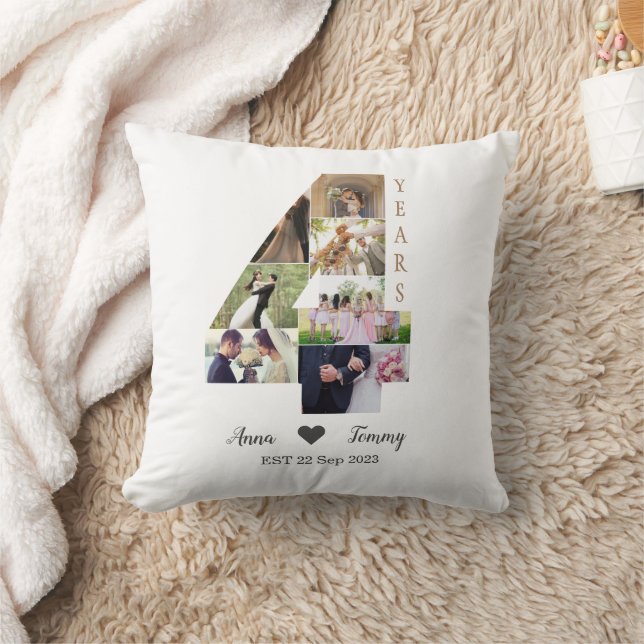 4 Year Wedding Anniversary Cushion (Blanket)