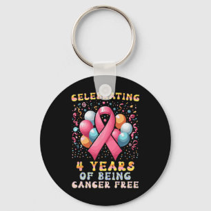 4 Years Of Being Cancer Free Breast Cancer Key Ring