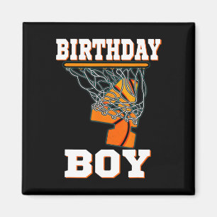 4 Years Old Basketball Boy 4th Birthday Party Cele Magnet