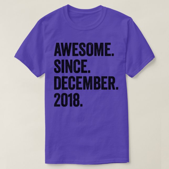 4 Years Old December 2018 4th Birthday2 T-Shirt (Design Front)