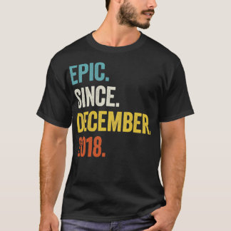4 Years Old December 2018 4th Birthday6 T-Shirt
