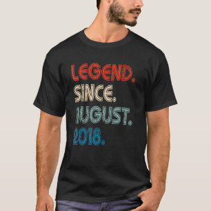 4 Years Old Legend Since August 2018 4th Birthday T-Shirt