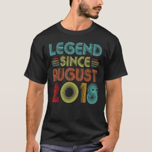 4 Years Old Legend Since August 2018 4th Birthday T-Shirt