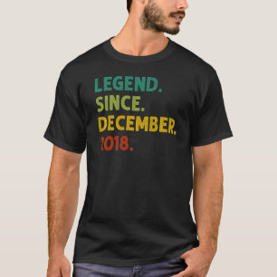 4 Years Old Legend Since December 2018 4th Birthd T-Shirt