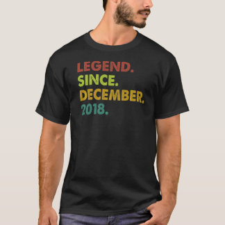4 Years Old Legend Since December 2018 4th Birthda T-Shirt