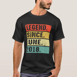 4 Years Old Legend Since June 2018 4Th Birthday Gi T-Shirt