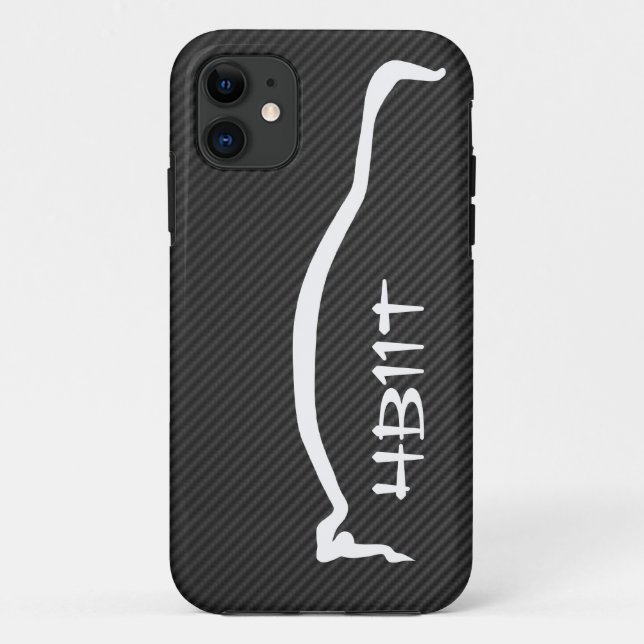 "4B11T" Evolution X White Silhouette Case-Mate iPhone Case (Back)