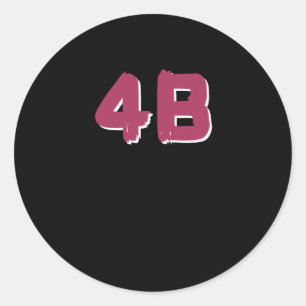 4b Movement #4b Red Berry Typography Sticker