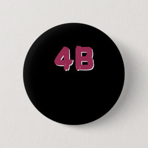 4b Movement #4b Red Berry Typography Sticker 6 Cm Round Badge