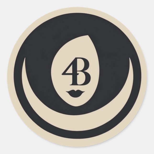 4B movement logo Classic Round Sticker (Front)