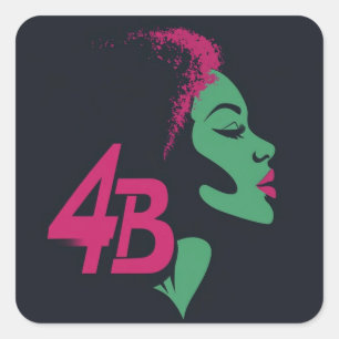 4B Movement Square Sticker
