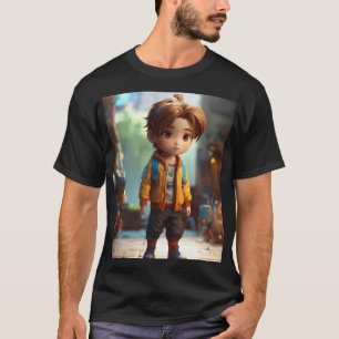4D Full-Body Photographic Chibi Boy T-Shirt