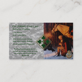 4ID Chaplain Business Card