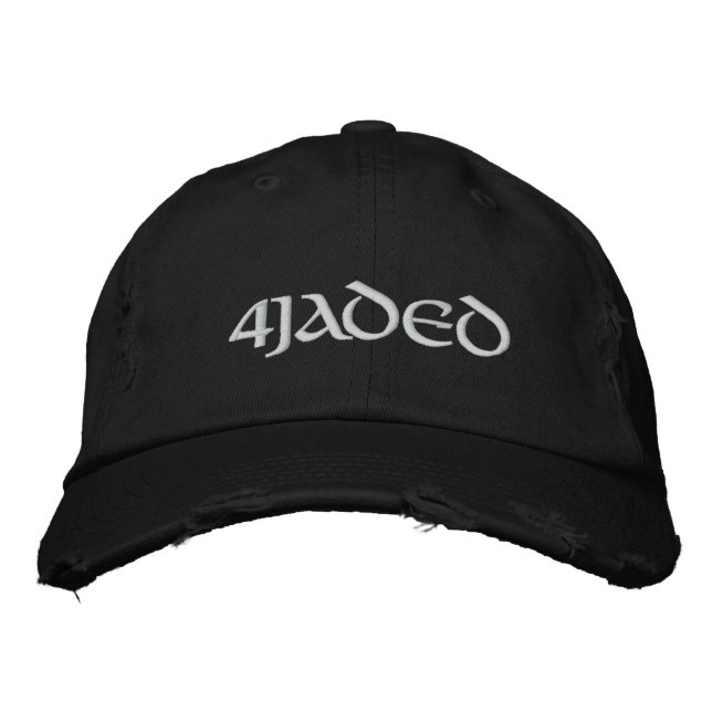 4Jaded Embroidered Hat Dark (Front)