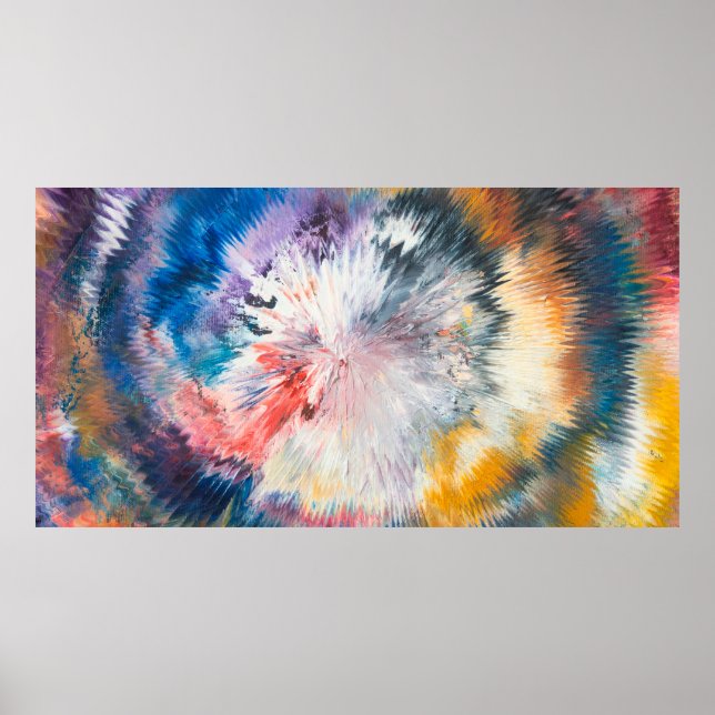 4K oil painting. Colorful creative abstraction. ab Poster (Front)