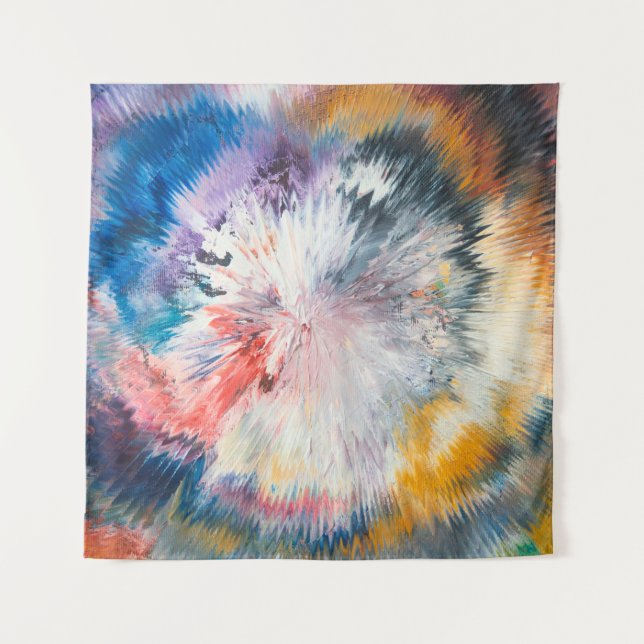 4K oil painting. Colorful creative abstraction. ab Tapestry (Front)