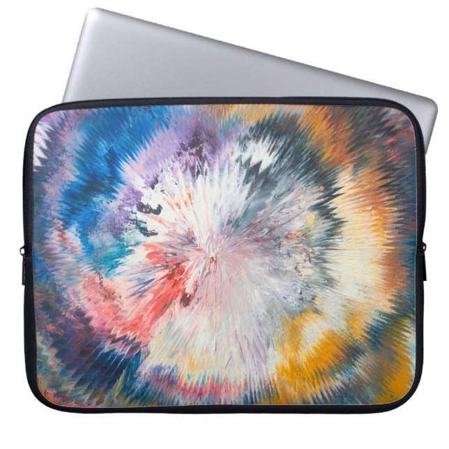 4K oil painting. Colourful creative abstraction. a Laptop Sleeve (Front)
