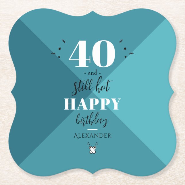 4O and still hot Paper Coaster (Front)